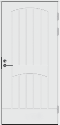 Теплая входная дверь Function F2000 RUS, белая в комплекте с фурнитурой MULTIHELA E701CR