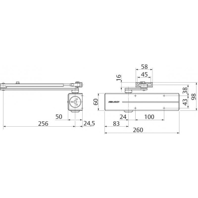 Доводчик ASSA-Abloy (Асса-Аблой) DC300  EN 3-6