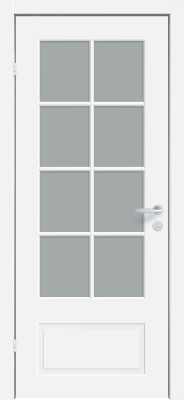  Дверь белая филенчатая Nord Fin Doors 42, Белый NCS S 0502-Y, M10x21, Левая
