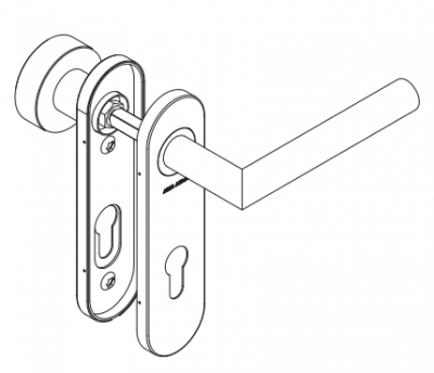 Ручка ASSA ABLOY AHW700LKPZ/R (правая)
