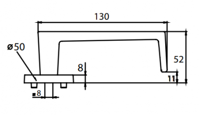 Ручка ABLOY EXIT EH004 FORUM 4/032 двусторонняя с раздельным штоком