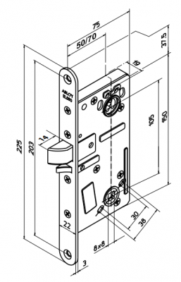 Замок электромеханический Abloy EL580/PE580