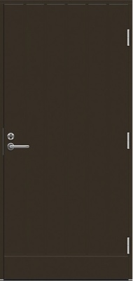Теплая входная дверь SWEDOOR by Jeld-Wen Function Barents Eco с замком ASSA 565, высотой M23, тёмно-коричневая