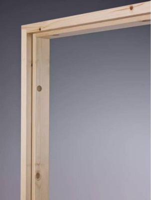 Комплект сосновой двери SWEDOOR Tradition 51, нелакированная: полотно + коробка фотография