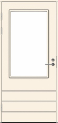  Дверь входная террасная SWEDOOR by Jeld-Wen PO1893 W14, M9x21, Левая, Белый NCS S 0502-Y