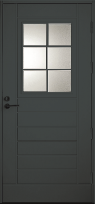  Дверь входная Kaski UOL13 Thermo, grey, M9x21, Правая