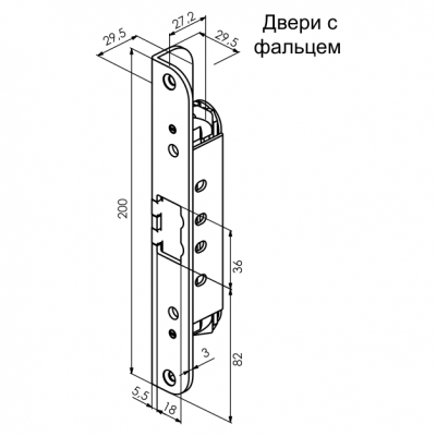 Запорная планка (ответная планка) Abloy LP731