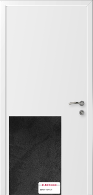 Дверь Kapelli classic, ламинированная пленкой чёрный Бетон