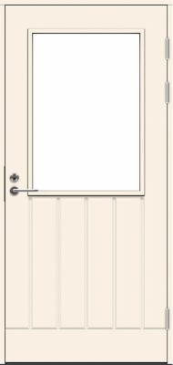 Дверь входная террасная SWEDOOR by Jeld-Wen PO1894 W12, М9x21, Правая, Белый NCS S 0502-Y