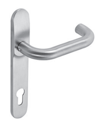 INOXI 3-19/2750 Ms PZBL NiHa DIN Long plate handle pari solid door