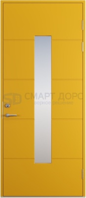 Дверь наружная деревянная ScanDo 024, RAL 1003, М10*23, правая
