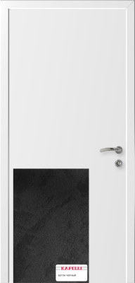 Дверь Kapelli classic, ламинированная пленкой чёрный Бетон