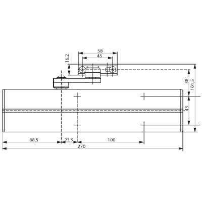 Доводчик ASSA-Abloy (Асса-Аблой) DC336  EN 3-6