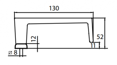 Ручка ABLOY EXIT EH004 FORUM 4/0650 двусторонняя с раздельным штоком