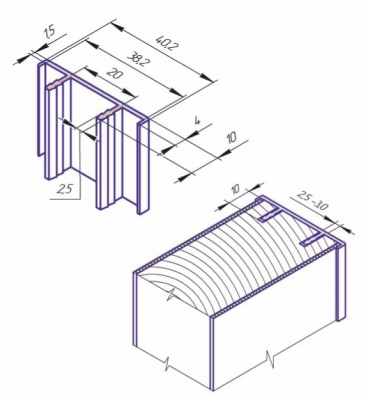 Алюминиевая торцевая накладка 2 м, Алюминий анодированный