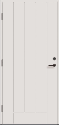 Теплая входная дверь Viljandi EU Basic B0010, белая, Белый NCS S 0502-Y, M9x21, Левая