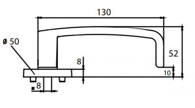 Ручка ABLOY EXIT EH006 POLAR 6/032 двусторонняя с раздельным штоком