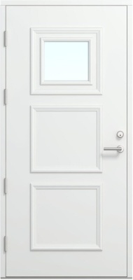 Дверь входная Kaski Ryskeri, Белый NCS S 0502-Y, M10x21, Левая