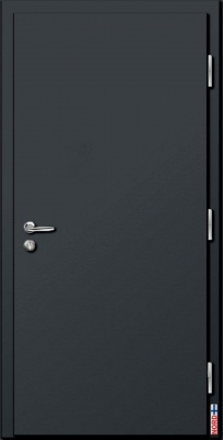 Тёплая входная дверь NORD FIN DOORS NFD11, серая, в комплекте с фурнитурой ABLOY