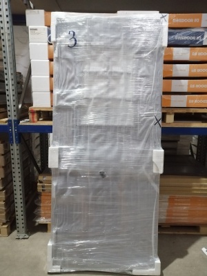 УЦЕНКА (№3) UOL1 (L1T1023GL2) Thermo KASKI со стеклом, Серая RR23, 10*23, ЛЕВАЯ, замок  LC200