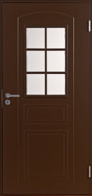 Теплая входная дверь SWEDOOR by Jeld-Wen Basic B0020, коричневая (цвет RR32)