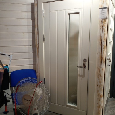 Дверь входная Kaski UOL12 Thermo, белая, с замком ABLOY LC200, М9*21, левая