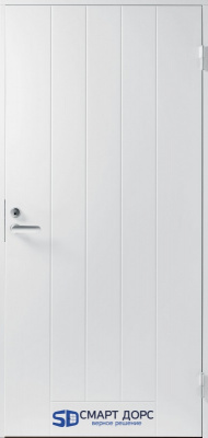Теплая входная дверь SWEDOOR by Jeld-Wen Basic B0010, белая фотография