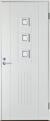 фото теплая входная дверь swedoor by jeld-wen basic b0060, белая