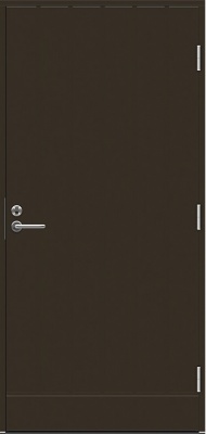 фото теплая входная дверь swedoor by jeld-wen function barents eco с замком abloy lc200 тёмно-коричневая