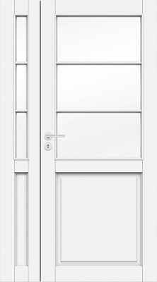 фото дверь белая массивная swedoor by jeld-wen craft 132 + расширение