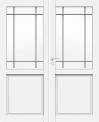 фото дверь белая массивная swedoor by jeld-wen craft 131, двустворчатая