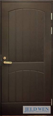 фото теплая входная дверь swedoor by jeld-wen function f2000, коричневая (цвет rr32)