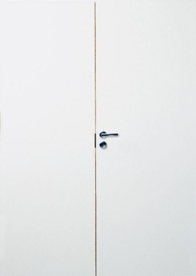 Ответная часть белой гладкой двери SWEDOOR by Jeld-Wen Easy 201 7х21 фотография