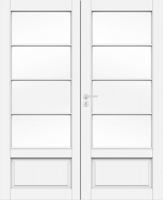 фото дверь белая массивная swedoor by jeld-wen craft 133, двустворчатая