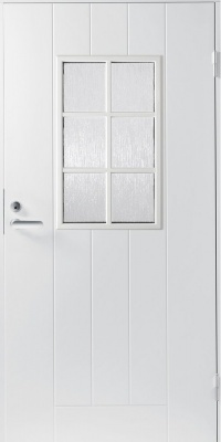 фото теплая входная дверь swedoor by jeld-wen basic b0015, белая